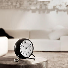 Arne Jacobsen Station Table Clock, White/Black