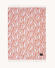 Maison Deux Blanket MOOOI WOODBLOCK BEETLE Rust Cream