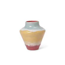 Kähler Poppery Vase, Pink/Mint/Yellow, H: 4.7''