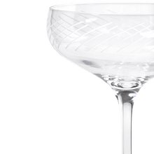 Holmegaard Cabernet Lines Cocktail Glass, Clear, 9.8 Oz, 2 Pcs.