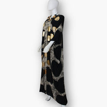 V - Neck Gold Polka Dot Caftan