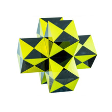 Cube Sculpture | Black and Yellow