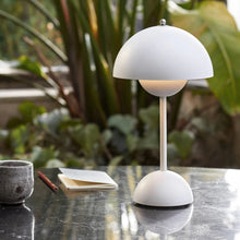 Flowerpot Portable LED Table Lamp White Matte