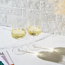 Flower Stemmed Wine Glassware, Clear, Set of 2