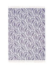 Maison Deux Blanket MOOOI WOODBLOCK BEETLE Plum Cream
