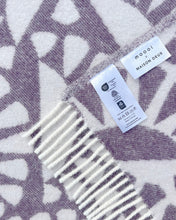Maison Deux Blanket MOOOI WOODBLOCK BEETLE Plum Cream