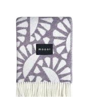 Maison Deux Blanket MOOOI WOODBLOCK BEETLE Plum Cream