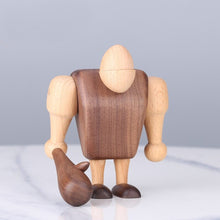 Wooden Stone Age Soldier Figurine