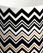 High Vase ZIG ZAG  Gold diam. 6.3", H 14"