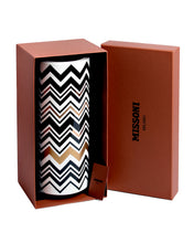 High Vase ZIG ZAG  Gold diam. 6.3", H 14"
