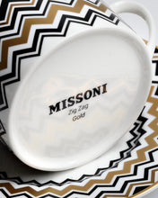 Mug Cup ZIG ZAG in Luxury Box Gold diam. 3", H 3.9", cap. 12.5 oz