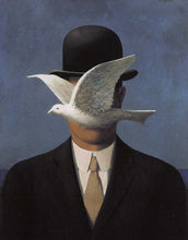 Man in Bowler Hat with Dove by René Magritte Statue