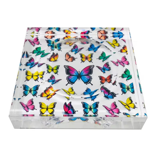 Butterfly Acrylic Block Candy Dish Catchall