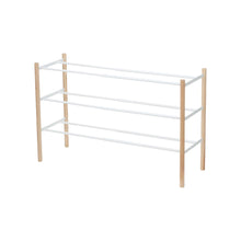 Expandable Shoe Rack (18" H)  - Steel + Wood