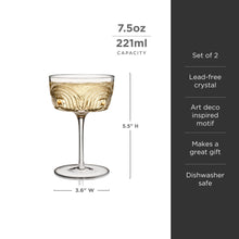 Beau Crystal Cocktail Coupes