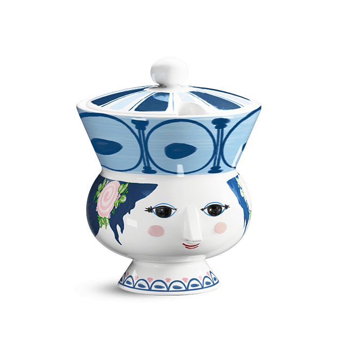 Bjørn Wiinblad Dora Bowl, Blue, Ø: 3.7