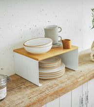 Stackable Countertop Shelf - Two Sizes - Steel + Wood