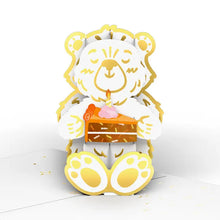 Birthday Cake Bear Tinypop Card 2 X 2.8"