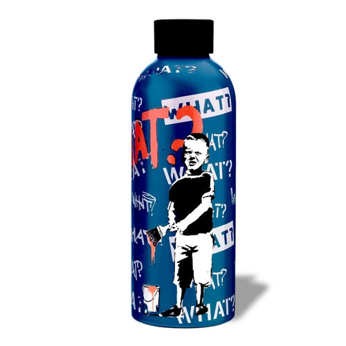 Banksy's Graffiti Dual Water Bottle - What?
