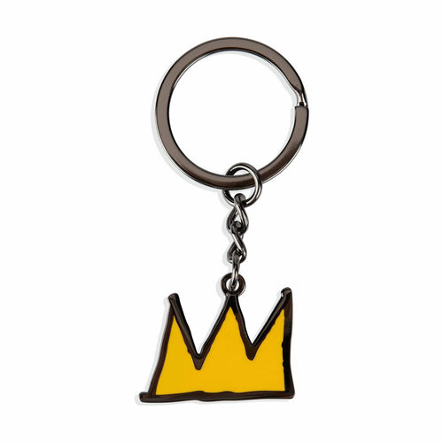 Jean-Michel Basquiat Keyring Yellow Crown