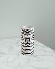 High Vase ZEBRAGE   diam. 6.3", H 14"