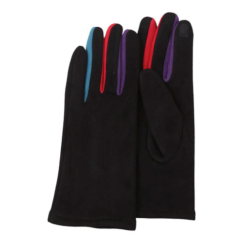 Black & Multicolor Texting Gloves