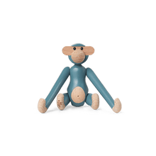 Kay Bojesen Vintage Monkey, Mini, Blue, H: 3.7"