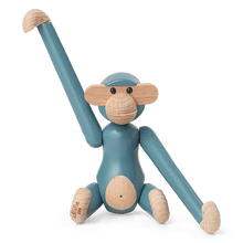 Kay Bojesen Vintage Monkey, Mini, Blue, H: 3.7"