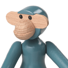 Kay Bojesen Vintage Monkey, Mini, Blue, H: 3.7"