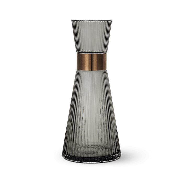Rosendahl GC Nouveau Water Carafe Smoke H 10in Dia 4.5in 33.8 oz