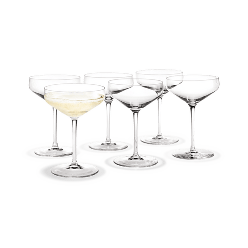 Holmegaard Perfection Cocktail Glass, Clear, 12.8 Oz, 6 Pcs.