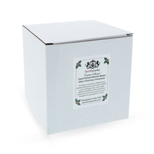 Large Santa with Christmas Tree with Red Bow Glass Ball Christmas Ornament