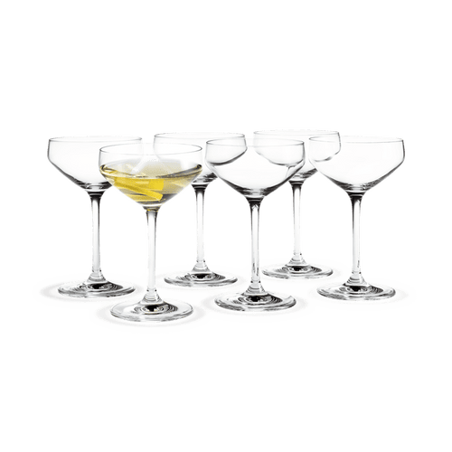 Holmegaard Perfection Martini Glass, Clear, 9.8 Oz, 6 Pcs.