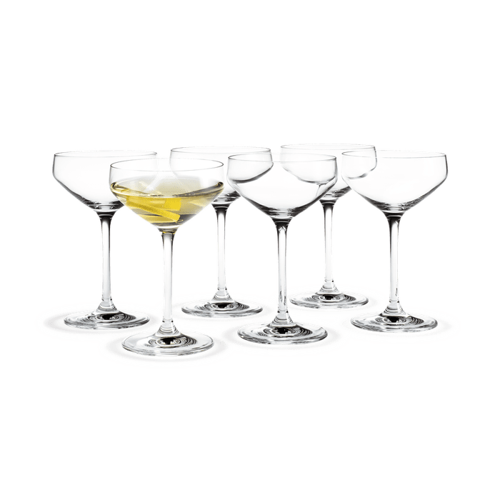 Holmegaard Perfection Martini Glass, Clear, 9.8 Oz, 6 Pcs.