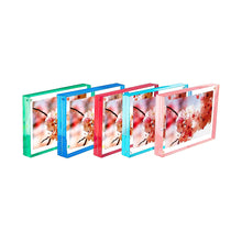 Color Edge Acrylic Magnet Frame in Aqua