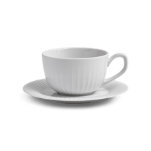 Kähler Hammershøi Coffee Cup With Matching Saucer, White, 8.5 Oz