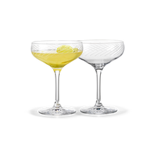 Holmegaard Cabernet Lines Cocktail Glass, Clear, 9.8 Oz, 2 Pcs.