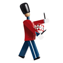 Kay Bojesen Drummer, Small, Red/Blue/White, H: 8.9"