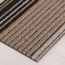 Chilewich Shag Pleat Stripe Floor Mat Oyster