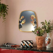 Wall Mirror Gold Frame Lipsticks