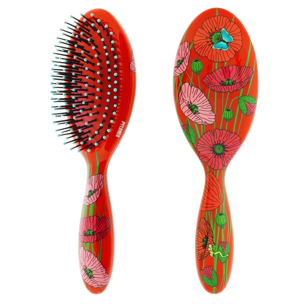 Pylones Hair Brush Large - Coquelicots