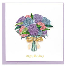 Quilled Hydrangea Happy Birthday Greeting Card