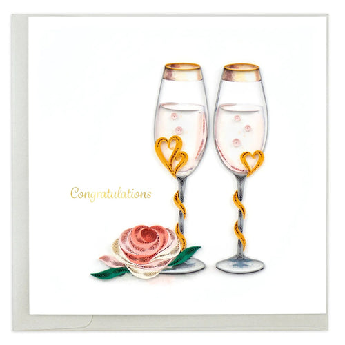 Greeting Card Wedding Toasting Flutes