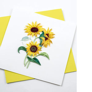 Quilled Wild Sunflowers Greeting Card