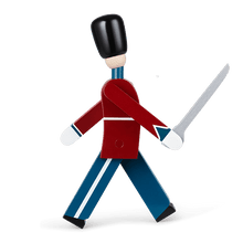 Kay Bojesen Guardsman With Sword, Red/Blue/White, H: 8.9"