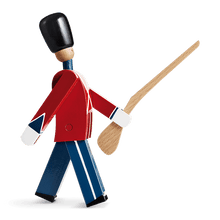 Kay Bojesen Guardsman With Gun, Red/Blue/White, H: 8.9"