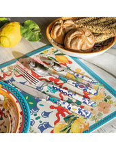 Guzzini Leather Placemat Flowers & Lemons
