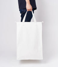 Laundry Hamper with Cotton Liner - Two Sizes - Steel + Cotton