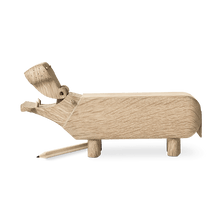 Kay Bojesen Hippo, Oak, H: 3.5"
