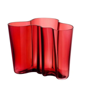 Iittala Alvar Aalto Collection Glass Vase, 160mm Cranberry